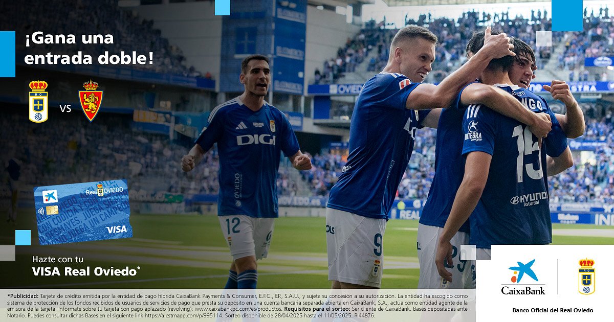 GEWINNEN SIE EIN DOPPELTICKET FÜR REAL OVIEDO - | ECHTES ZARAGOZA!