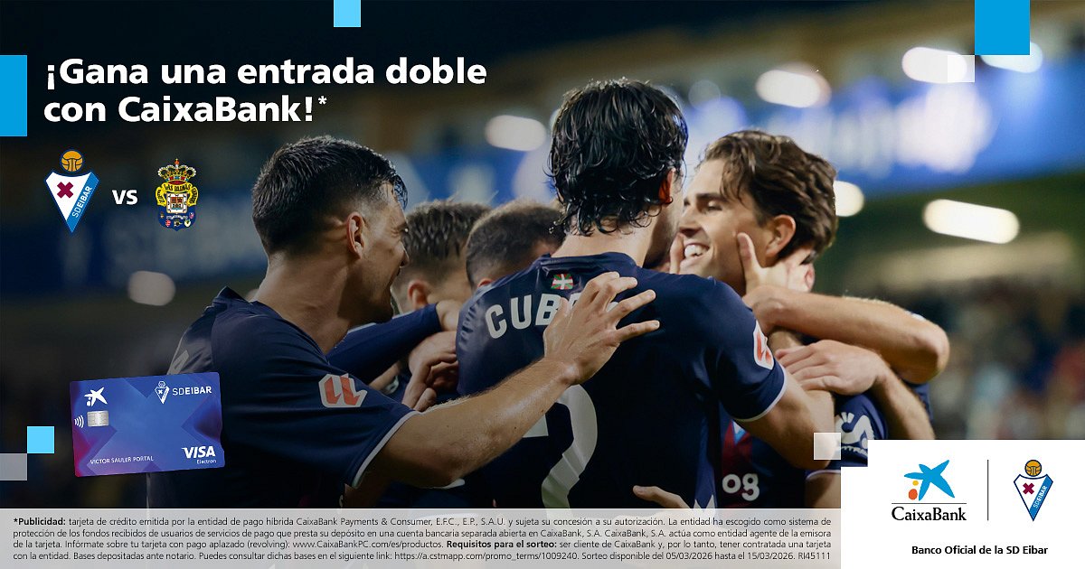 GEWINNEN SIE ZWEI TICKETS FÜR DAS SPIEL SD EIBAR - UD LAS PALMAS!