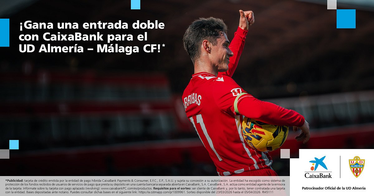 GEWINNEN SIE ZWEI TICKETS FÜR DAS SPIEL UD ALMERÍA - MÁLAGA CF!